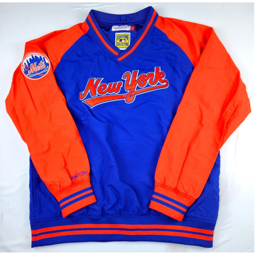 Mitchell & Ness New York Mets Cooperstown Collection Windbreaker Pullover Blue M